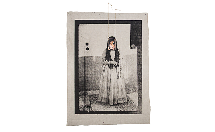 Manal Al Dowayan, The Lady; canvas copper string; 87x120cm.jpg
